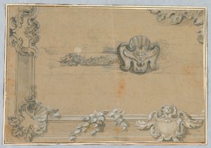 Diseño para la decoración de estuco de un techo de Unknown artist