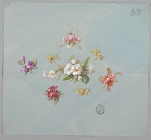 Diseños para papel pintado y textiles: Flores de Unknown artist