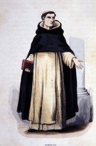 Dominico. Grabado de un álbum sobre órdenes religiosas, París de Unknown artist
