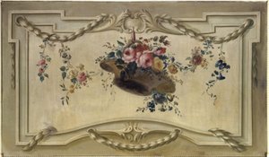 Sobrepuerta: cesta de flores, entre 1769 y 1789 (óleo sobre lienzo)