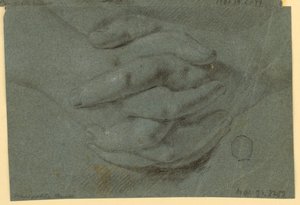 Dibujo: Un estudio para manos plegadas de Unknown artist