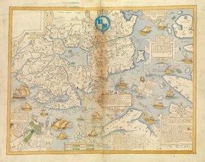Parte oriental del Ulster, c.1594-1603 (sobre lino) de Unknown artist