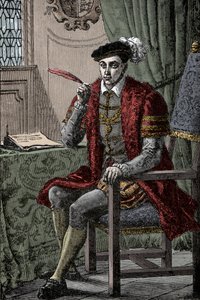 Eduardo VI escribiendo su diario - Rey Eduardo VI (1537-1553) escribiendo su diario