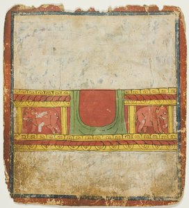Trono del elefante, de un juego de cartas de iniciación (Tsakali) de Unknown artist