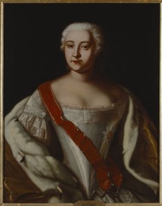 Retrato de la Emperatriz Isabel de Rusia (1709-1762) de Unknown artist