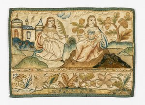 Panel bordado para cofre de Unknown artist