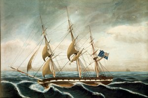 Corbeta inglesa (impresión) de Unknown artist
