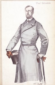 Grabado de Paul Deroulede (1846-1914), escritor y político francés fundador del Boulangismo, quien fundó la Liga de Patriotas de Unknown artist