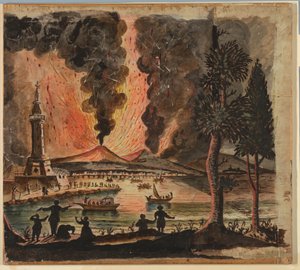 Erupción del Vesubio de Unknown artist