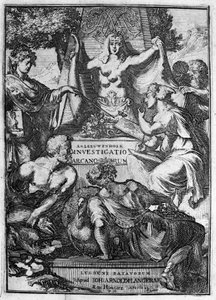 Falso título de la obra “Investigatio Arcanorum” del comerciante y erudito holandés Antoine van Leeuwenhoek (1632-1723) 1722 de Unknown artist