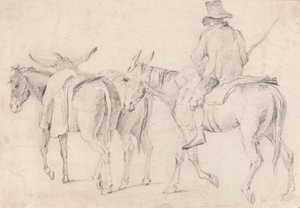 Granjero con mulas de Unknown artist