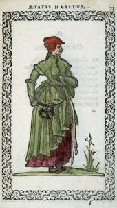 Mujer flamenca - en "Habits et effigies" de Jean Sulperius de Unknown artist