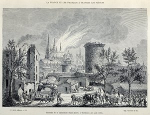 Incendio de la Catedral de San Andrés, Burdeos, 25 de agosto de Unknown artist