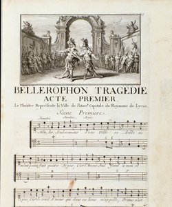 Primer acto de “Bellerophon”. Tragedia lírica en cinco actos con un prólogo de Jean Baptiste Lully (1632-1687). 1714. de Unknown artist