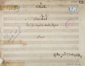 Primera página de Mitrídates, rey del Ponto, ópera de Mozart (1770) de Unknown artist