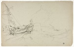 Barcos de pesca en el mar de Unknown artist
