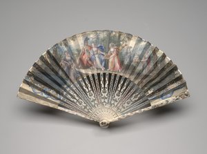 Abanico plegable con un tema clásico, posiblemente una alegoría del matrimonio, c.1750s-60s de Unknown artist