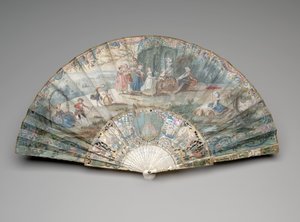 Abanico Plegable con una escena pastoral, c.1740s-50s de Unknown artist