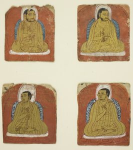 Cuatro retratos en miniatura con inscripción de cuatro Lamas de Unknown artist