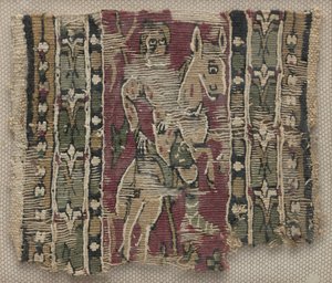 Fragment of a Clavus with Man on Horseback