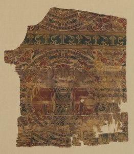 Fragmento con estrangulador de leones de una dalmática de San Bernardo Calvo de Unknown artist