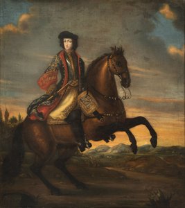 Federico IV de Holstein-Gottorp a caballo - Retrato de Federico IV (1671-1702), Duque de Holstein-Gottorp a caballo, Anónimo de Unknown artist