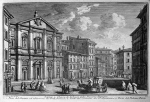 De la Iglesia de San Luis de los Franceses (Chiesa di San Luigi dei Francesi) en Roma. Finales del siglo XVIII.
