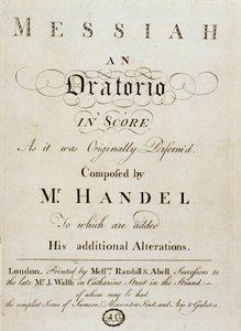 Frontispicio de la partitura 