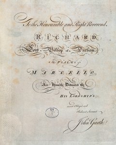 Portada de "Los salmos" de Benedetto Marcello