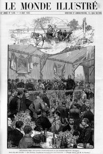 Discurso del General Charette en la reunión de los Zuavos Pontificios en la Basse Motte en Bretaña, en “Le Monde Illustré 1885” de Unknown artist