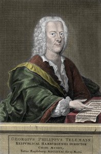 Georg Philipp Telemann (1681-1767), compositor alemán de Unknown artist