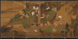 Gibbons in a Landscape de Unknown artist