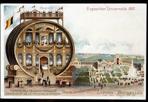 Barril gigantesco - Maison Kramer - Exposición Mundial de 1897 en Bruselas de Unknown artist
