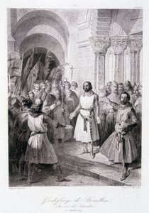 Godofredo de Bouillon elegido Rey de Jerusalén el 23 de julio de Unknown artist