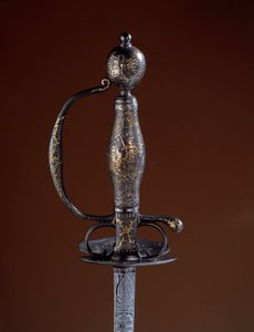 Guardia de oro y armadura del siglo XVIII en plata parcialmente dorada. París, Artes Decorativas de Unknown artist