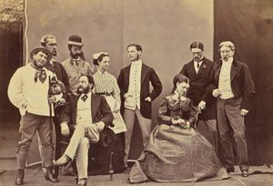 [Retrato de grupo de hombres y mujeres caucásicos] de Unknown artist