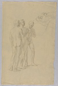 Grupo de tres desnudos masculinos de Unknown artist