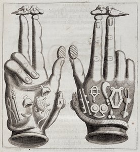 Manos en “Mensae Isiaca” (discurso de la Gran Madre de los Dioses, sus sellos, sus joyas y amuletos y algunas de sus figuras) de Unknown artist