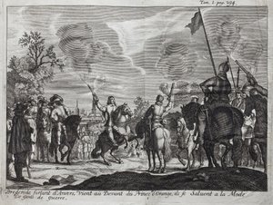 Henri, Conde de Brederode, saliendo de Amberes, se presenta ante Guillermo I de Orange-Nassau de Unknown artist