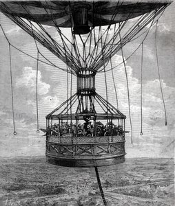 El globo cautivo de Henry Giffard en 1878.
