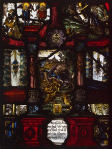 Panel heráldico de Sansón y el León