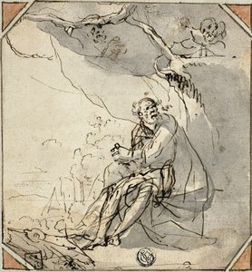 Santo Ermitaño en la Cueva
