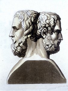 Heródoto (484 a.C. - 425 a.C.), historiador griego y Tucídides (ca. 465 a.C. - 395 a.C.), historiador griego. de Unknown artist