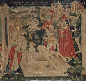 Historia de San Piat y San Eleuterio, Escena 12: La resurrección de la hija del tribuno de Unknown artist