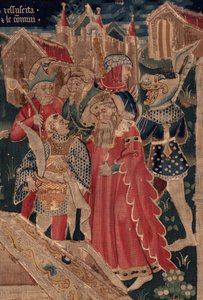 Historia de San Piat y San Eleuterio, Escena 12: La resurrección de la hija del tribuno (Detalle) de Unknown artist