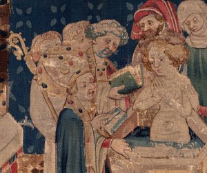 Historia de San Piat y San Eleuterio, Escena 13: Bautismo de Blanda (Detalle) de Unknown artist