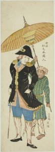 Un holandés vestido a la usanza del siglo XVIII 新彫紅毛本国人 (Shincho koumou hongo kujin)