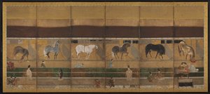 Establo de caballos de Unknown artist