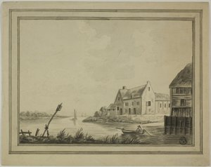Casas en el río o canal
