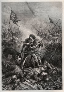 Guerra de los Cien Años: Rey de Francia Juan II el Bueno y su hijo Felipe II de Borgoña (1342-1404), conocido como 